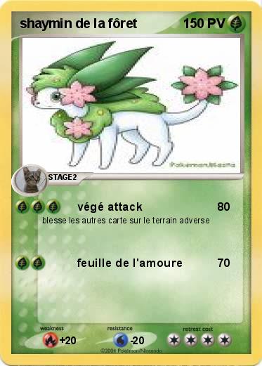 Pokemon shaymin de la fôret