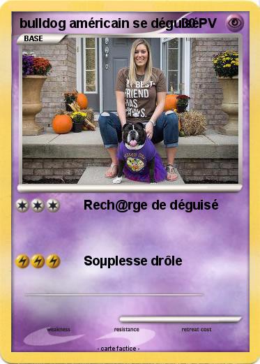 Pokemon bulldog américain se déguisé
