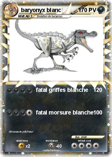 Pokemon baryonyx blanc