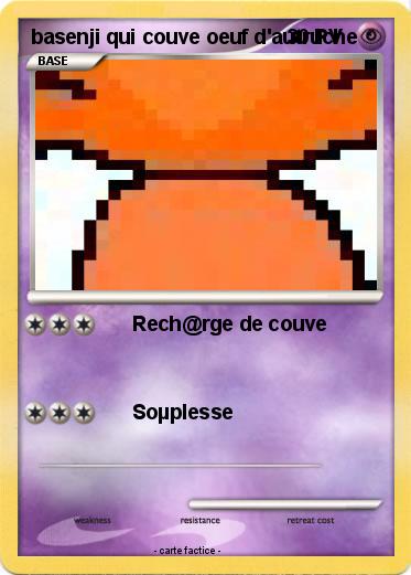 Pokemon basenji qui couve oeuf d'autruche