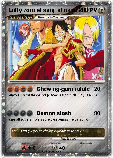 Pokemon Luffy zoro et sanji et nami