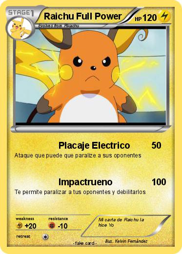 Pokemon Raichu Full Power