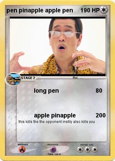 Pokemon pen pinapple apple pen