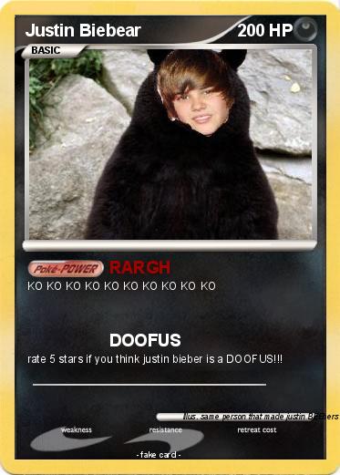 Pokemon Justin Biebear