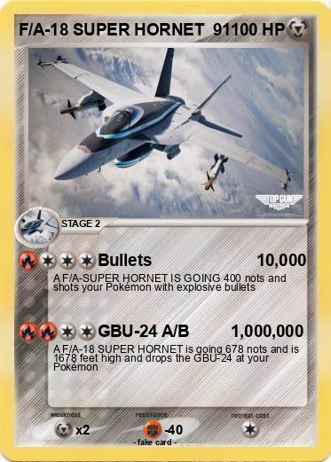 Pokemon F/A-18 SUPER HORNET  91
