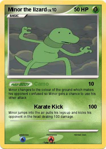 Pokemon Minor the lizard