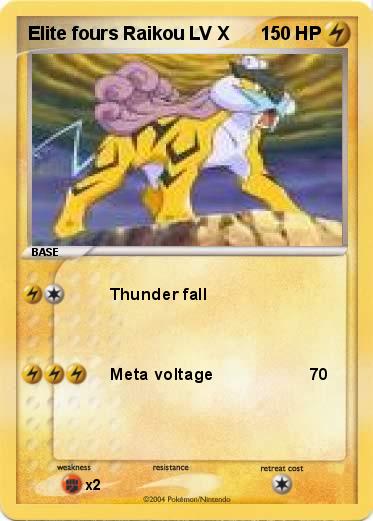Pokemon Elite fours Raikou LV X