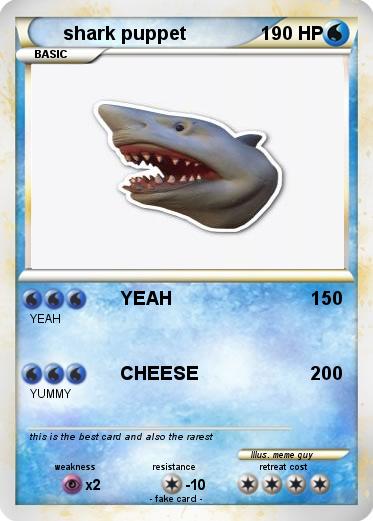 Pokemon shark puppet