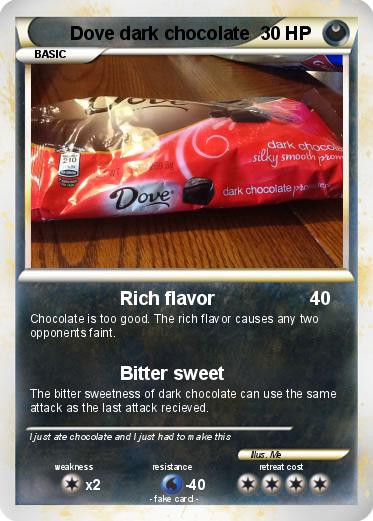 Pokemon Dove dark chocolate