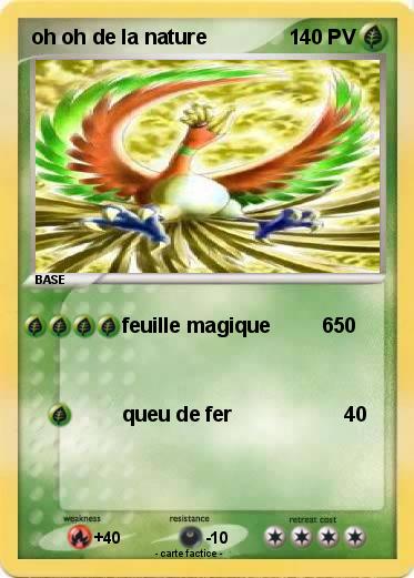 Pokemon oh oh de la nature