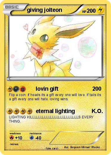 Pokemon giving jolteon