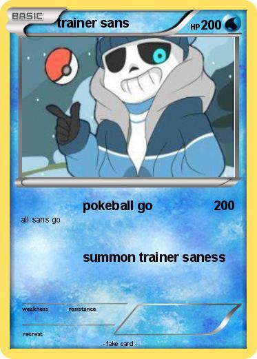 Pokemon trainer sans