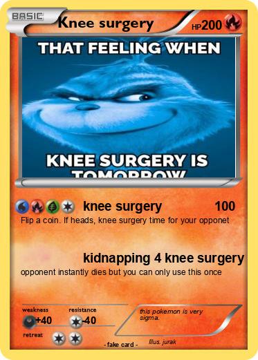 Pokemon Knee surgery
