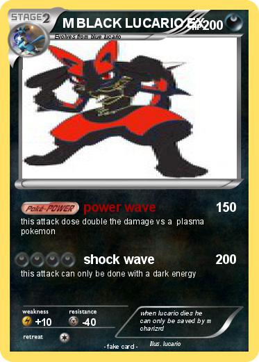 Pokemon M BLACK LUCARIO EX