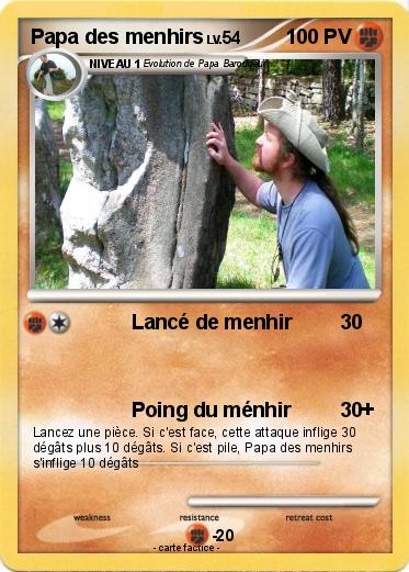 Pokemon Papa des menhirs