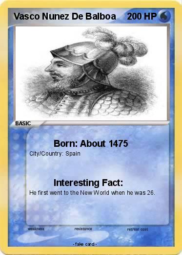 Pokemon Vasco Nunez De Balboa