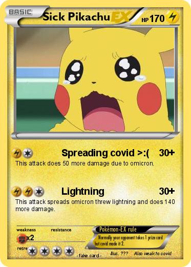 Pokemon Sick Pikachu