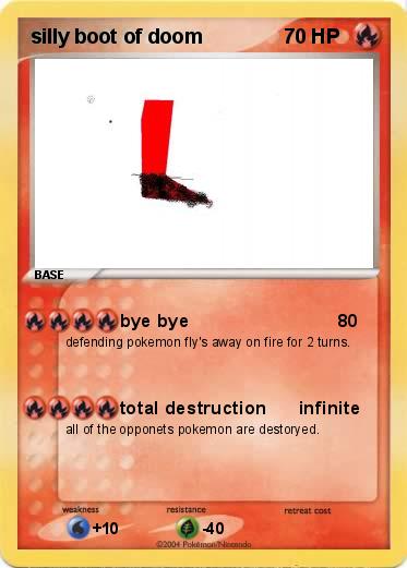 Pokemon silly boot of doom