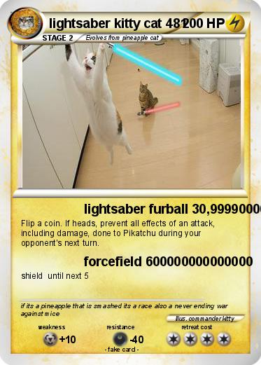 Pokemon lightsaber kitty cat 481