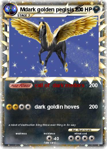 Pokemon Mdark golden pegisis EX
