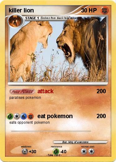 Pokemon killer lion