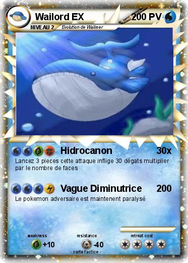 Pokemon Wailord EX
