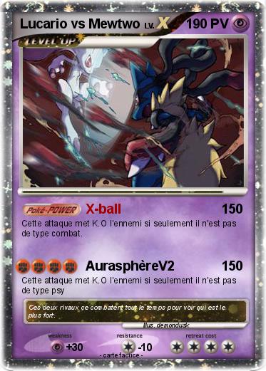 Pokemon Lucario vs Mewtwo