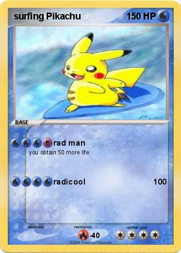 Pokemon surfing Pikachu
