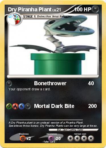 Pokemon Dry Piranha Plant
