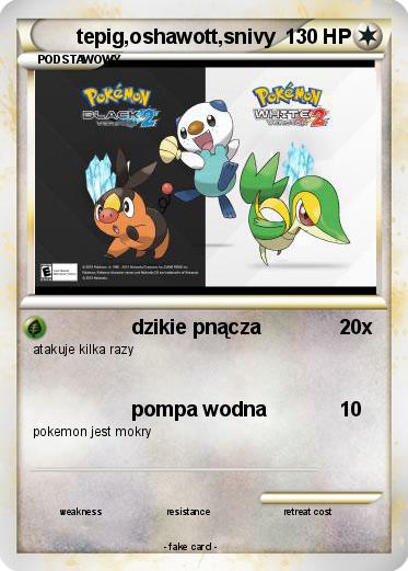 Pokemon tepig,oshawott,snivy