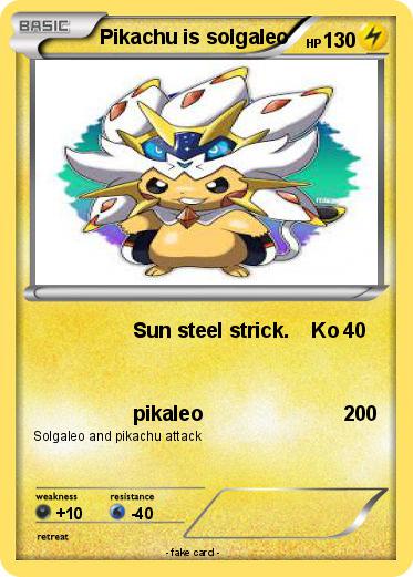 Pokemon Pikachu is solgaleo