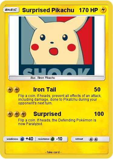 Pokemon Surprised Pikachu