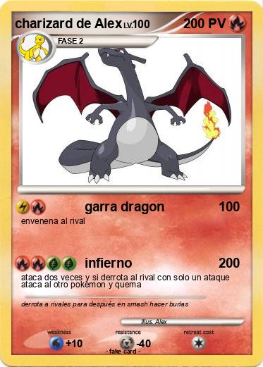 Pokemon charizard de Alex