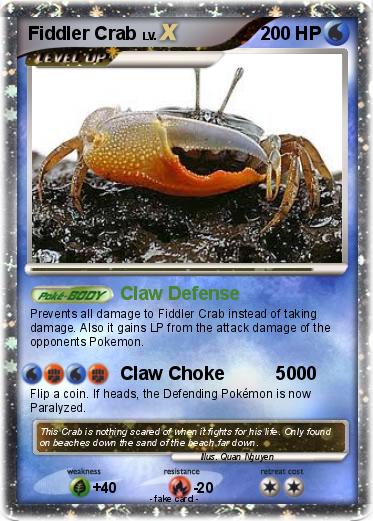 Pokemon Fiddler Crab