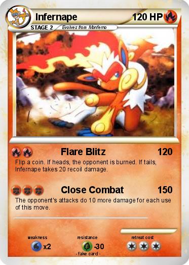 Pok mon Infernape 1019 1019 Flare Blitz My Pokemon Card