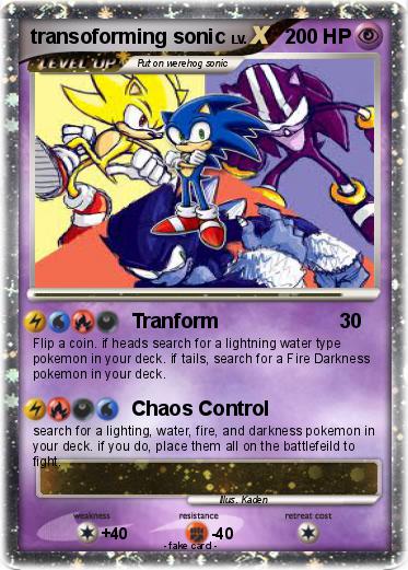 Pokemon transoforming sonic