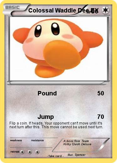 Pokemon Colossal Waddle Dee EX