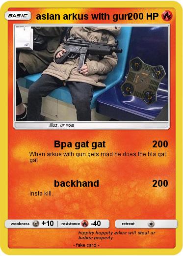 Pokemon asian arkus with gun