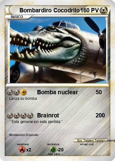 Pokemon Bombardiro Cocodrilo