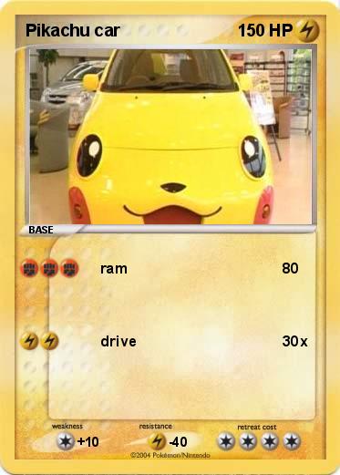 Pokemon Pikachu car