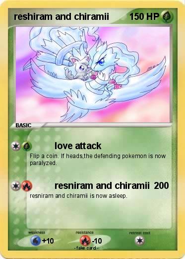 Pokemon reshiram and chiramii