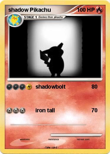 Pokemon shadow Pikachu