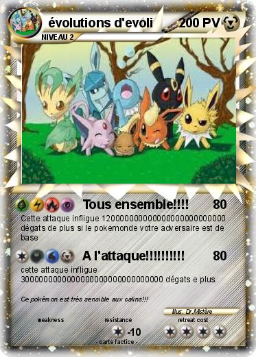 Pokemon évolutions d'evoli