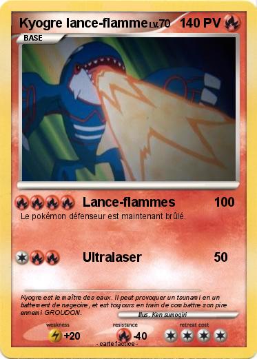 Pokemon Kyogre lance-flamme