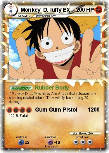 Pokemon Monkey  D. luffy EX