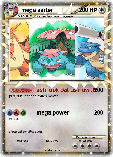 Pokemon mega sarter