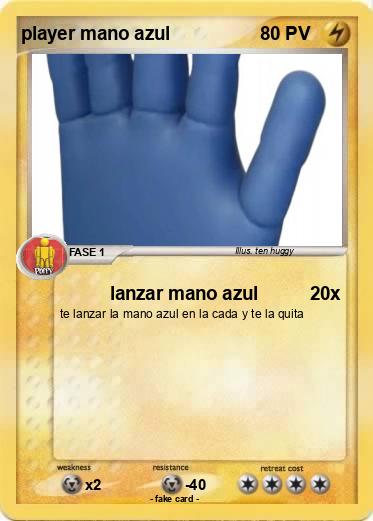 Pokemon player mano azul