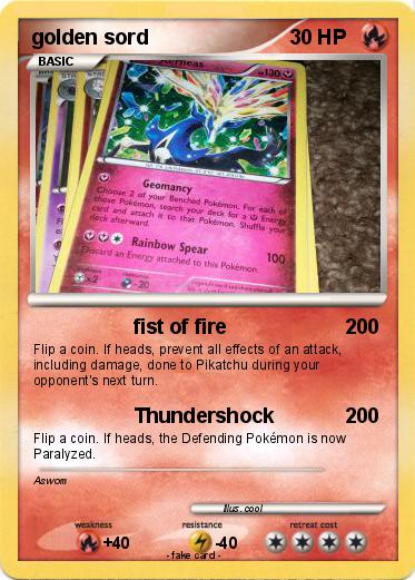 Pokemon golden sord
