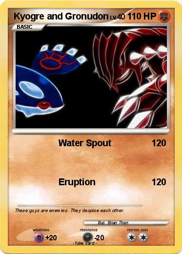 Pokemon Kyogre and Gronudon
