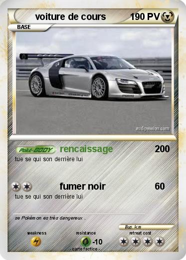 Pokemon voiture de cours